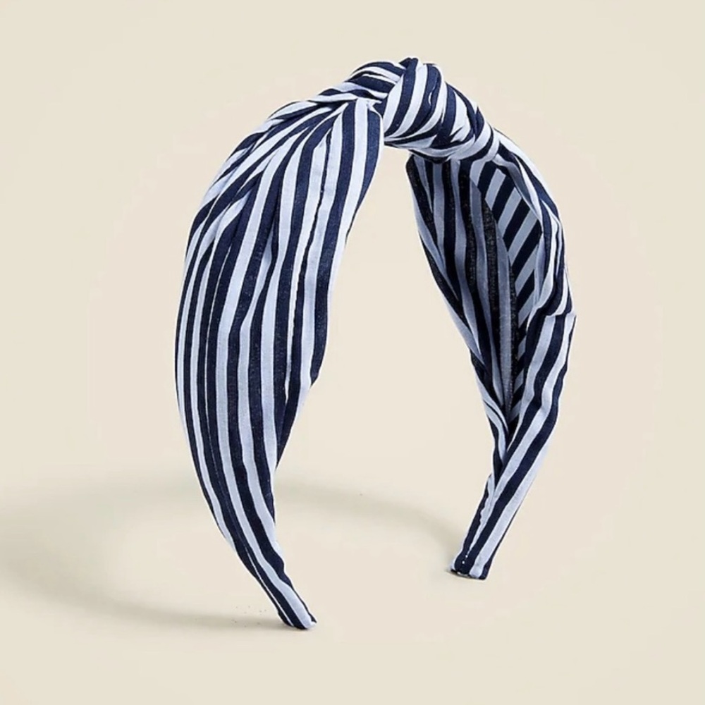 J. Crew Navy and White Striped Hairband